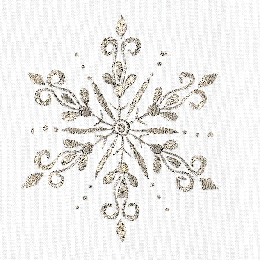 Snowflake Silver Hand Towel