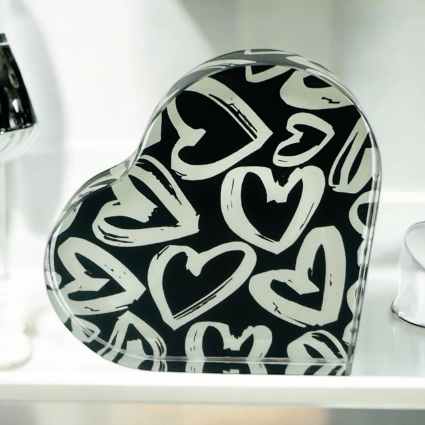 Graffiti Hearts Crystal Heart