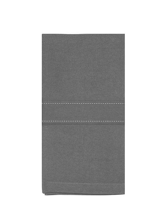 Harman Charcoal Stock Solid Cloth Napkins 4pc