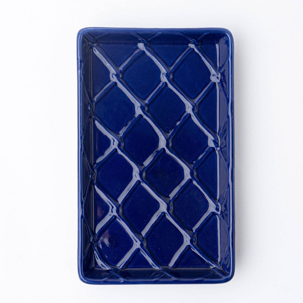 Navy Blue Textured Guest Towel Holder