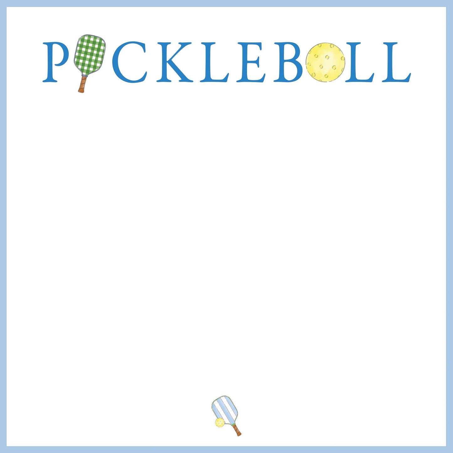 8.5"X8.5" 200 pg SLAB Notepad | Preppy Pickleball