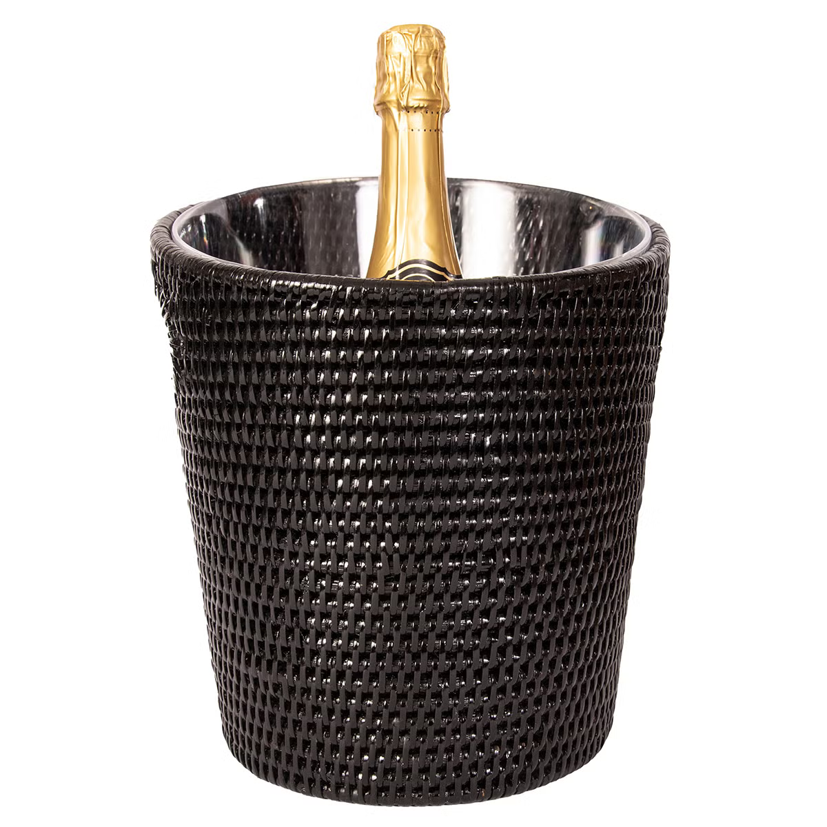 Rattan Champagne Bucket / Black