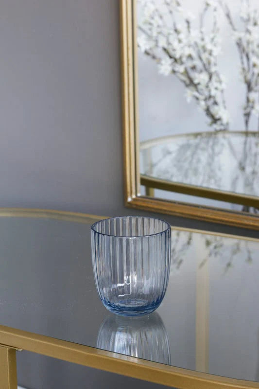 VIDA Blue Acrylic Old Fashion Glasses, Set of 4