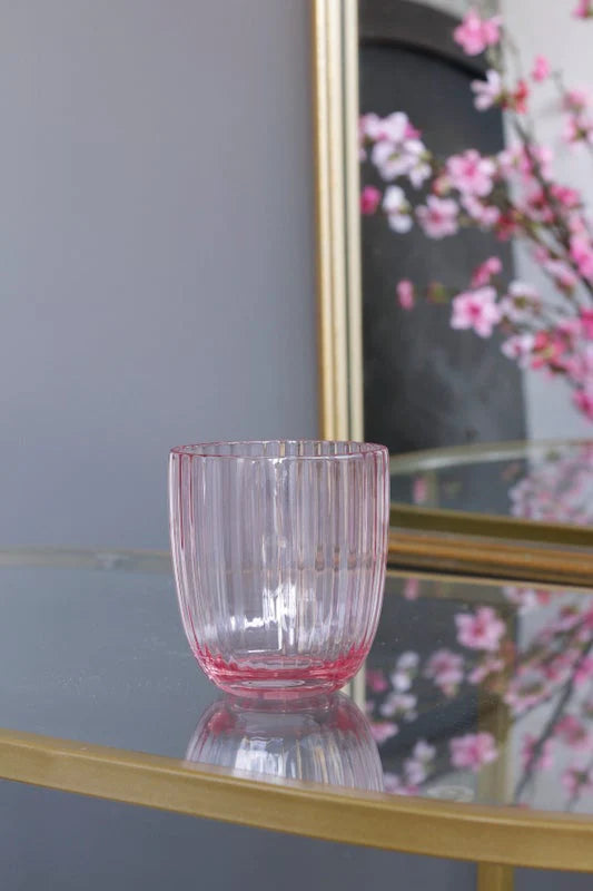 VIDA Pink Acrylic Old Fashion Glasses, Set of 4