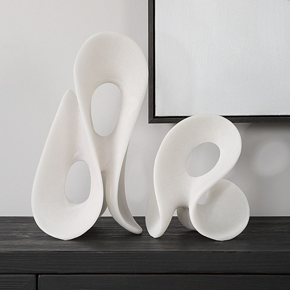 Silent Wave Indoor-Outdoor Sculptures, S/2