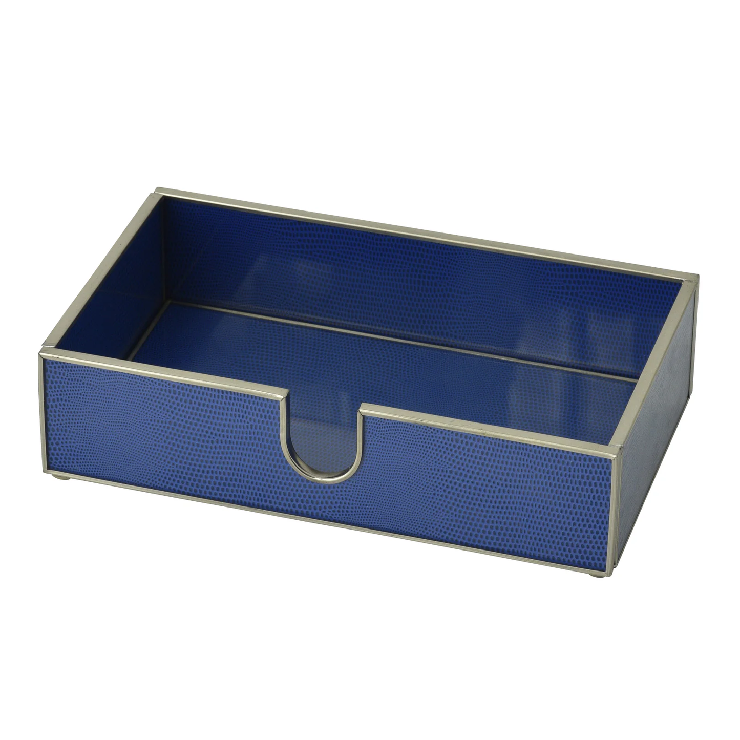 Cobalt Blue Lizard Skin Guest Towel Holder