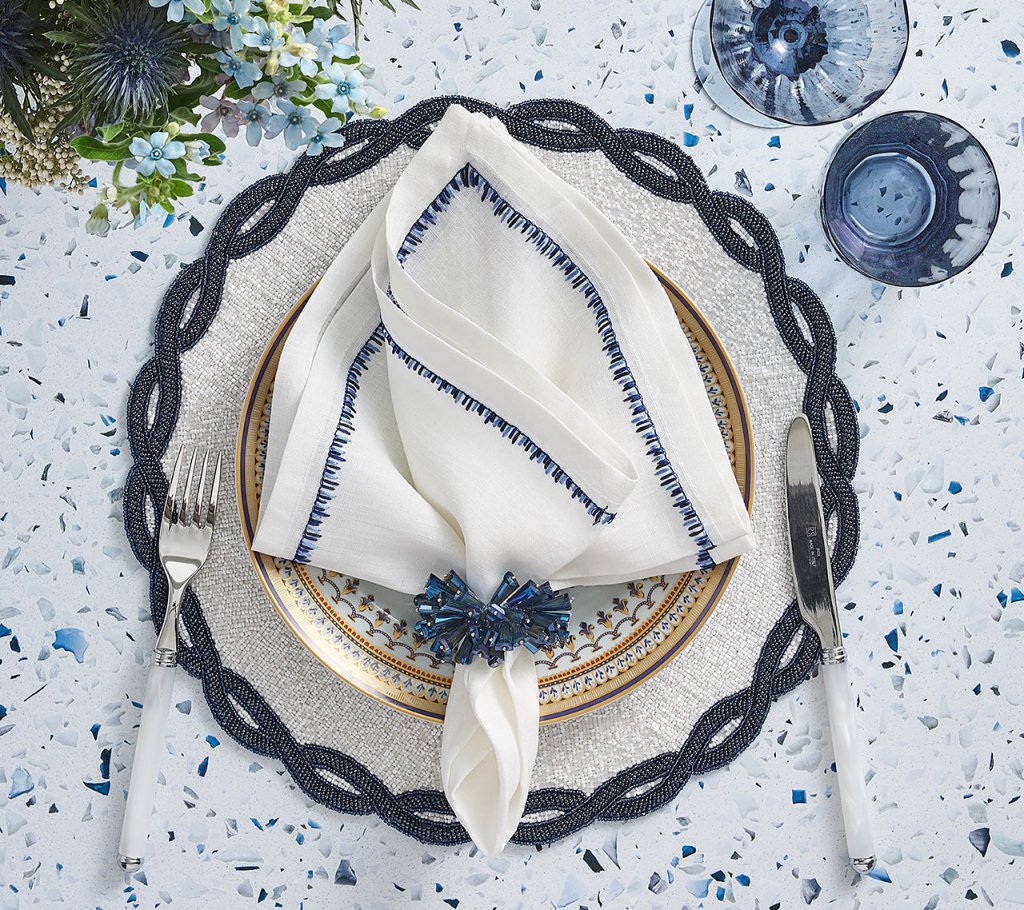 Filament Napkins Navy/White, Set of 4