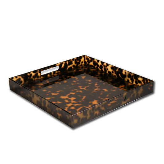 VIDA Acrylic Tortoise Large Sq Tray