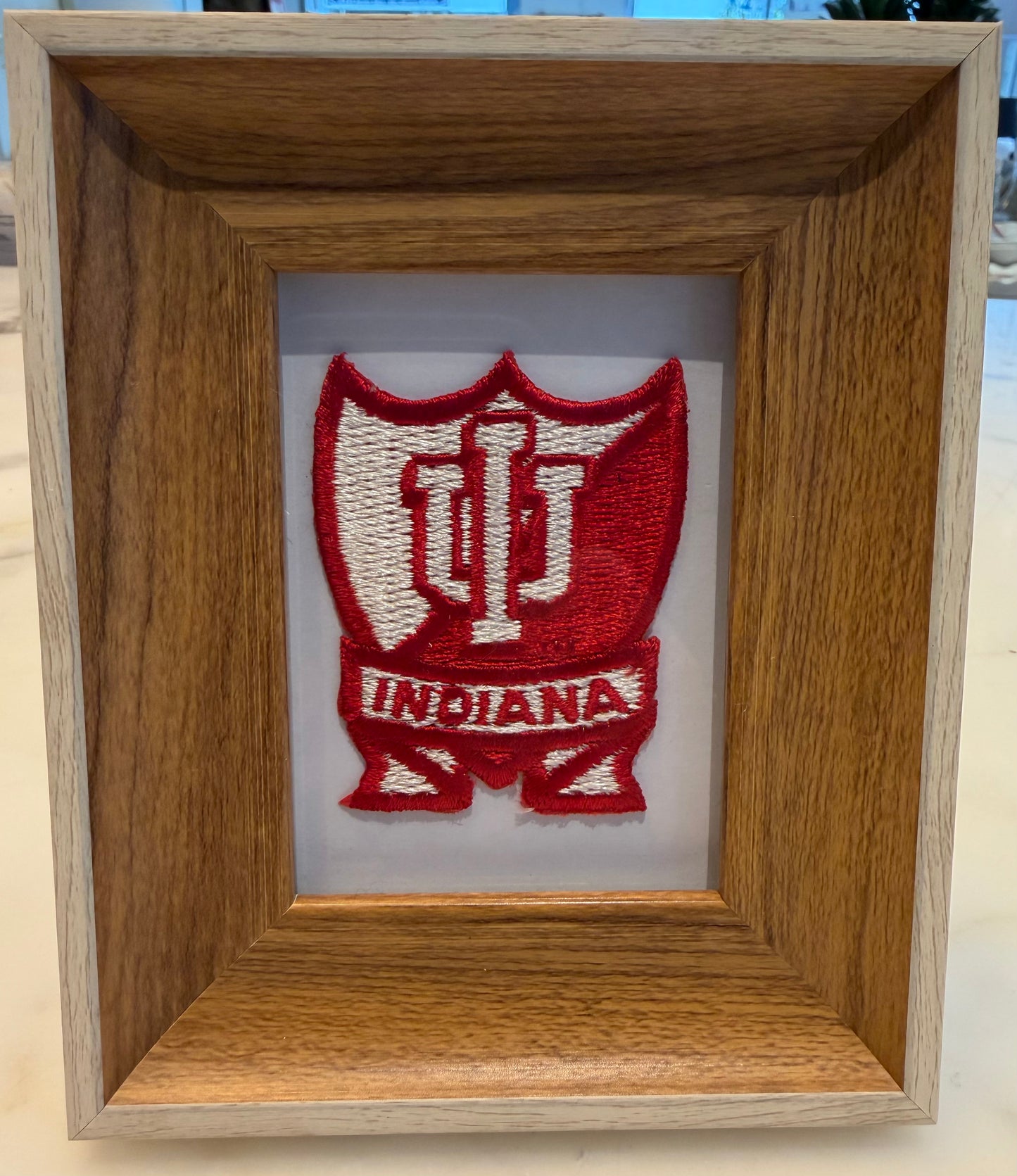 Vintage Indiana University framed patch