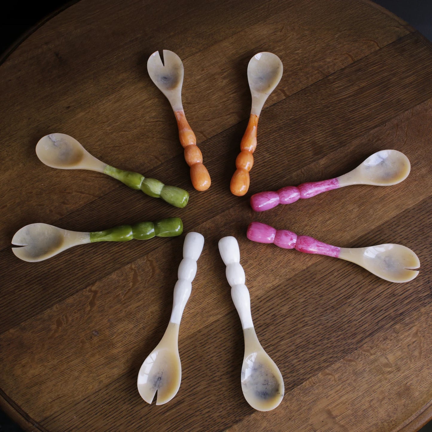 Resin Rio Bubble Salad Servers - Orange