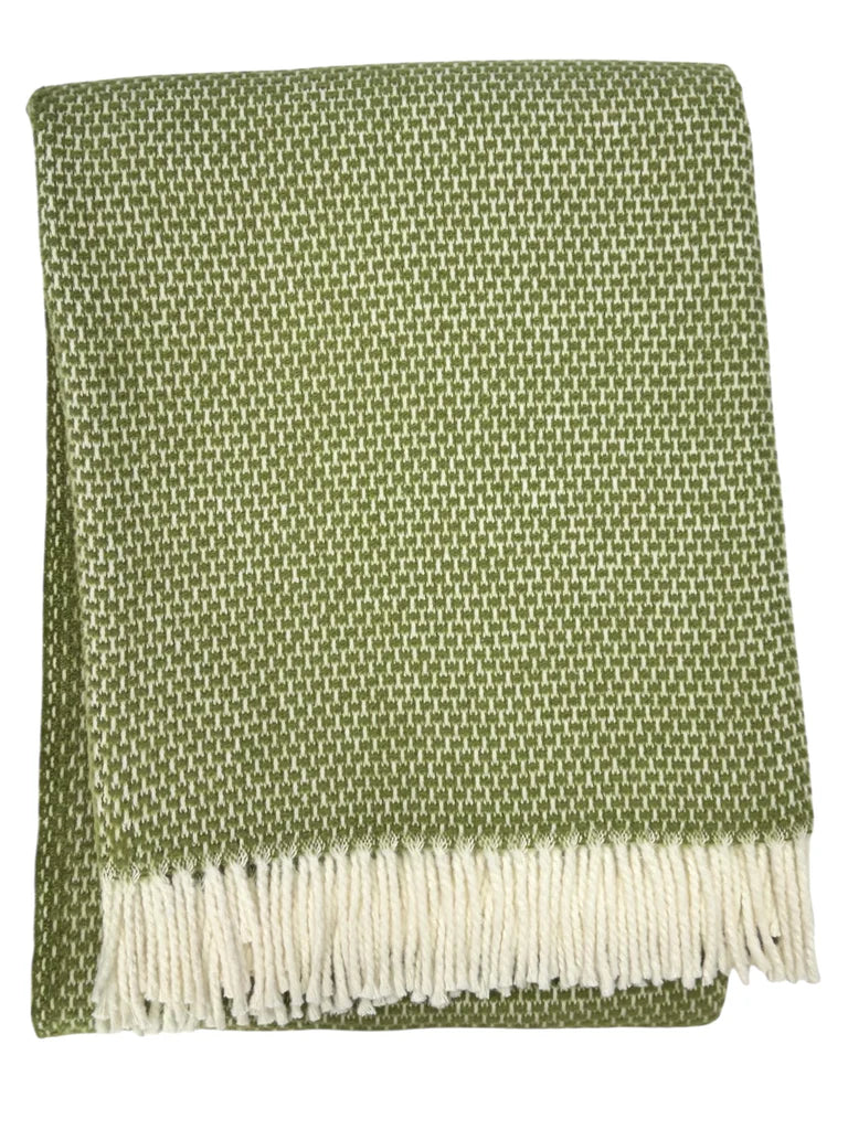 Grain of Rice Throw / Olive Green RYE