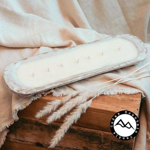 Citronella - 7 Wick White Wood Dough Bowl Soy Candle
