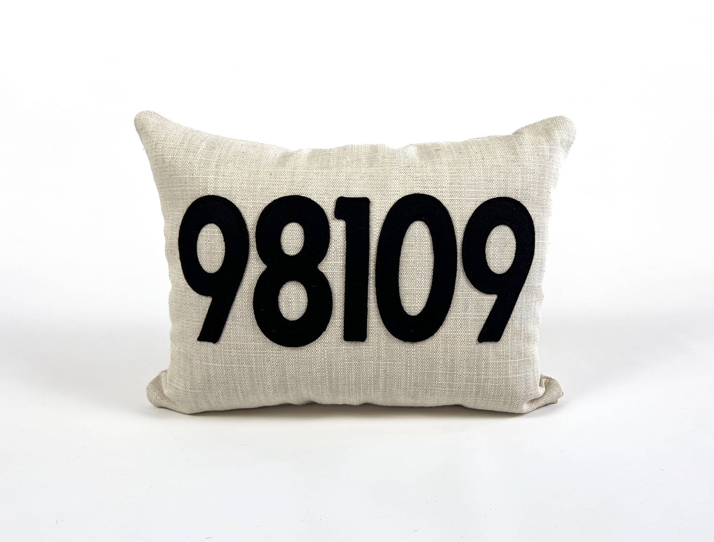 Rye Zip Code Pillow / Cool Blues