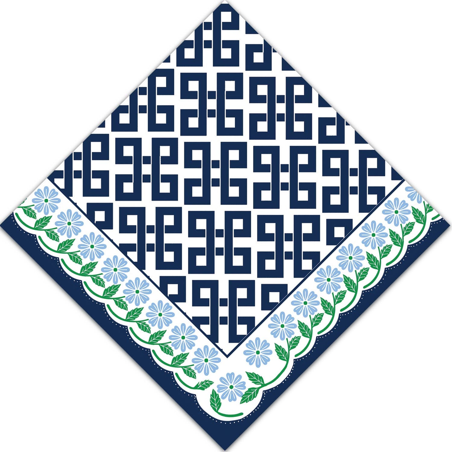 Floral Border Paper Cocktail Napkins | Pack of 20