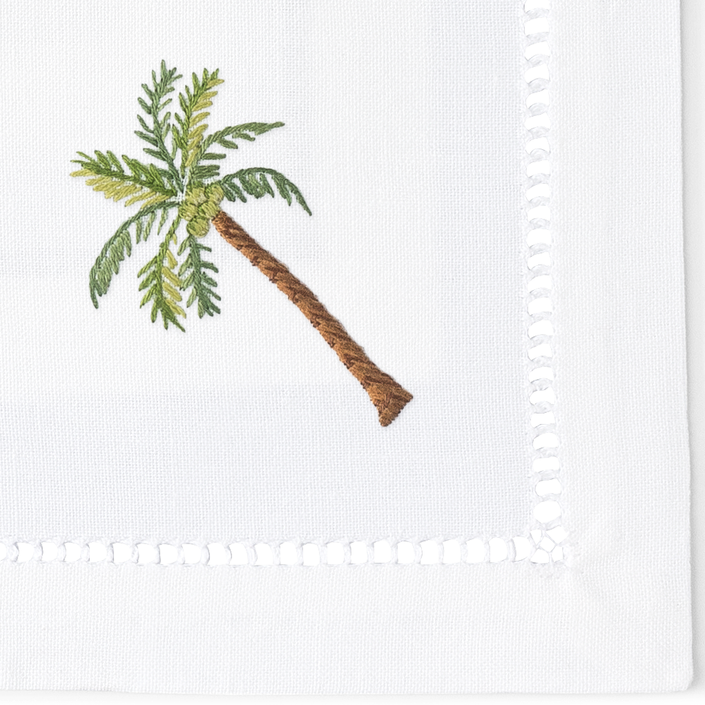 Palm Tree Cocktail Napkins | Set of 4