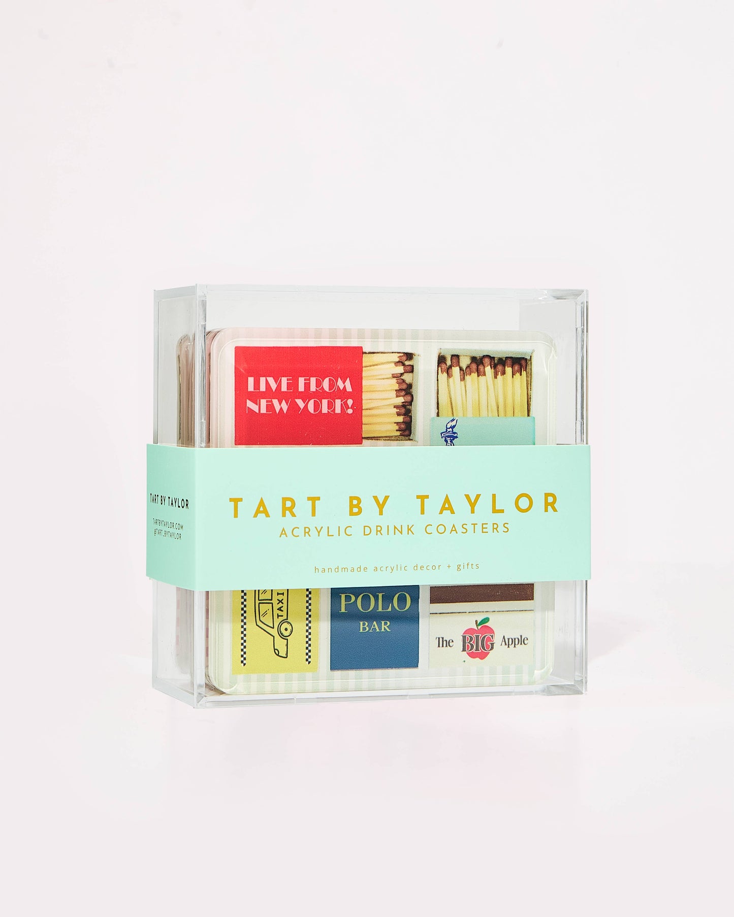 New York Matchbook Coasters: Boxed Set of 4