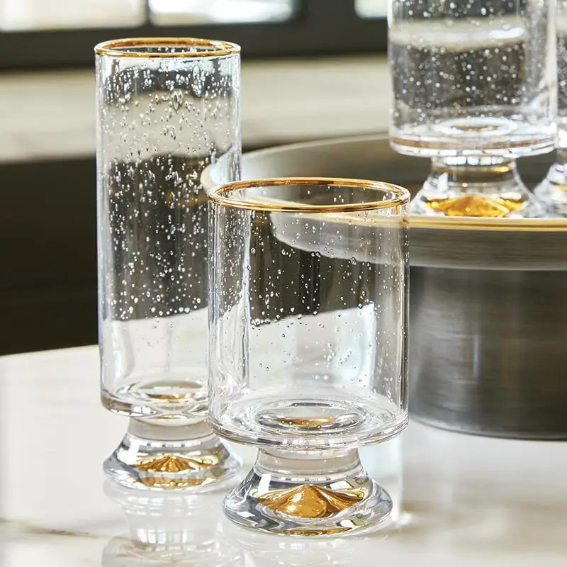 Gold Rimmed Champagne Glass, set of 4