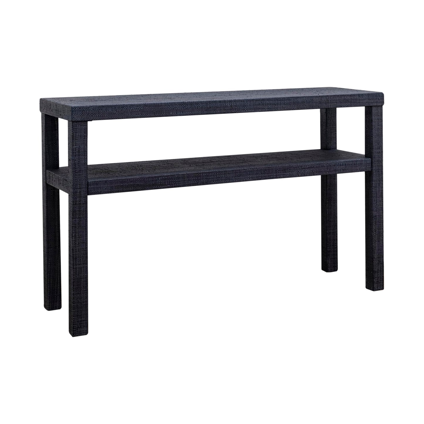 Gia Raffia Console Table - Navy