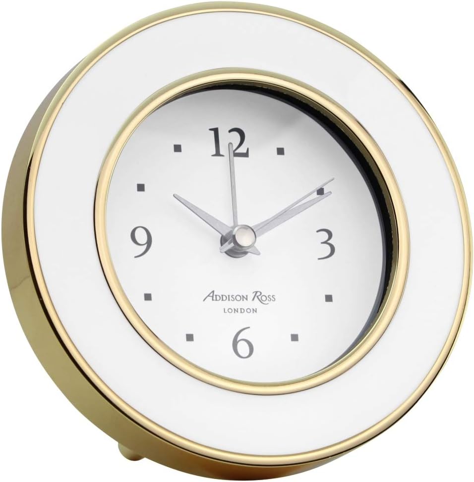 White Gold Silent Clock - Circular