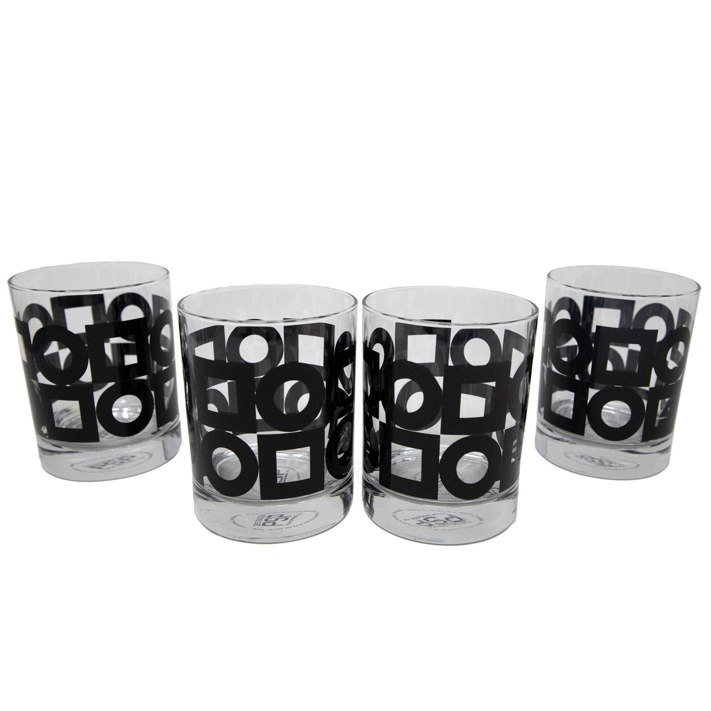 Modernista Old Fashioned Glasses Set of 4 - Black: Set of 4