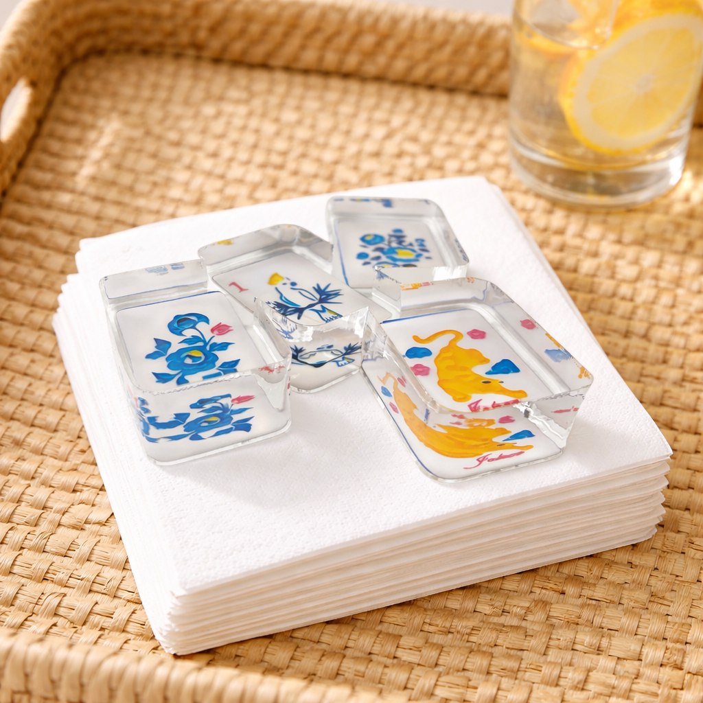 Acrylic Napkin Weight, Mahjong 2