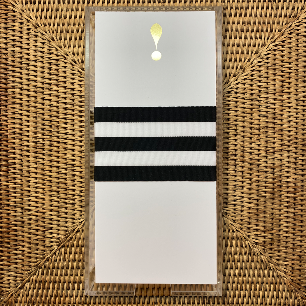 Long Skinny Gold Foil Exclamation Notepad