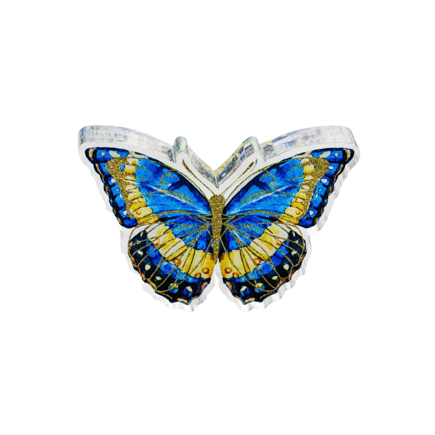 Acrylic Napkin Weight, Butterfly Blues