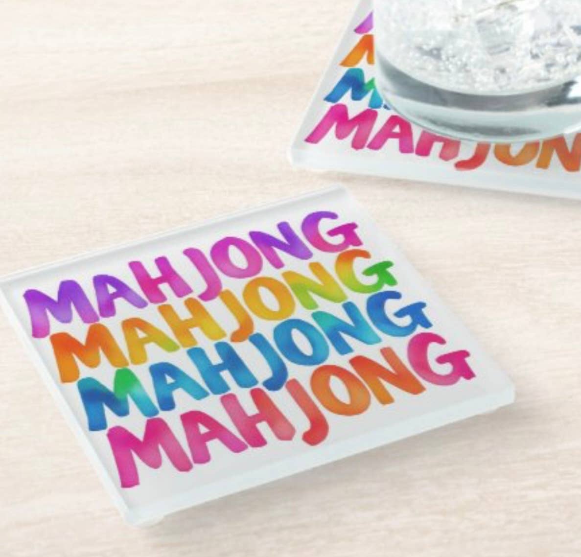 Mahjong Glass Coaster Set