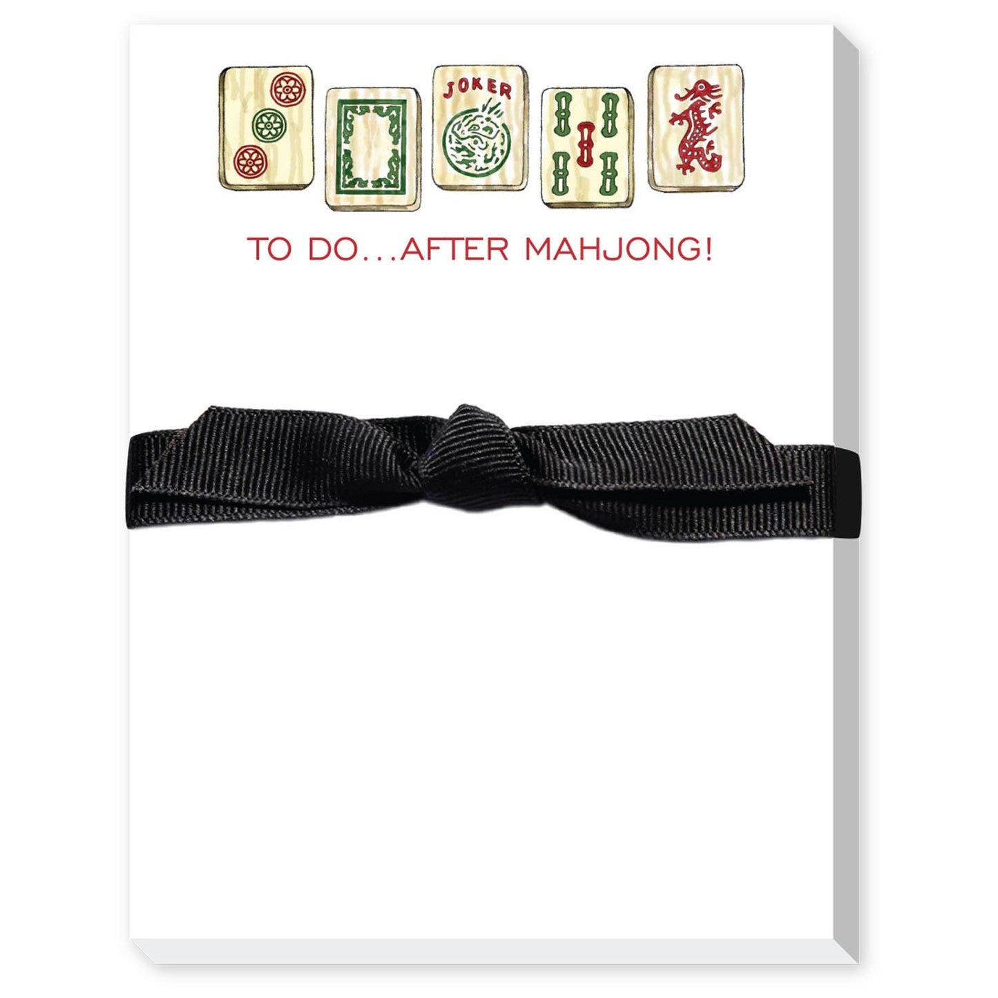 TO DO AFTER MAHJONG MINI NOTEPAD: TILES-RED RIBBON