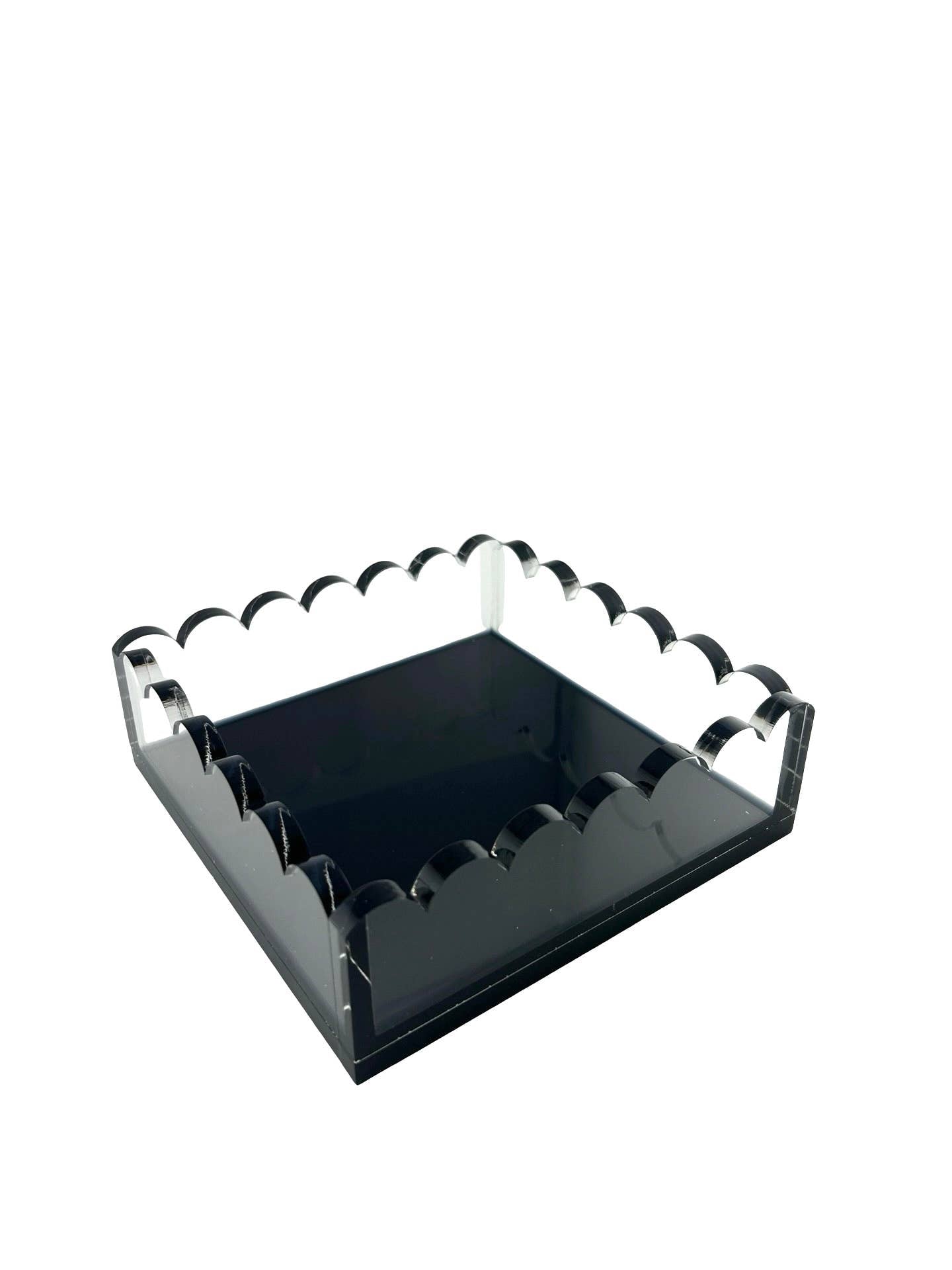 Cocktail Napkin Holder, Scalloped/Slate