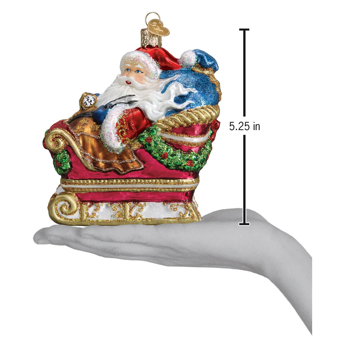 Santa In Sleigh Ornament