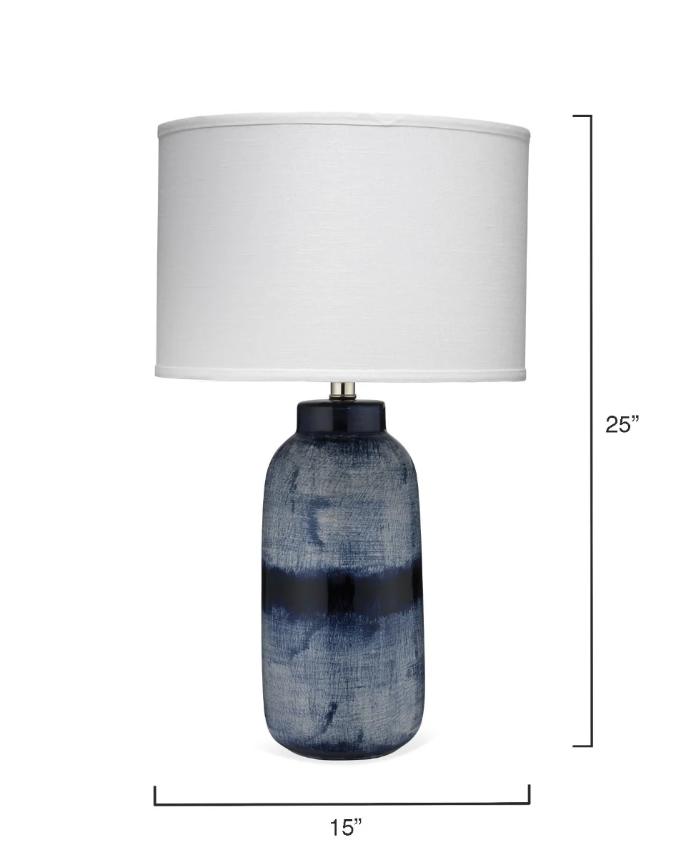 Batik Table Lamp - White Linen
