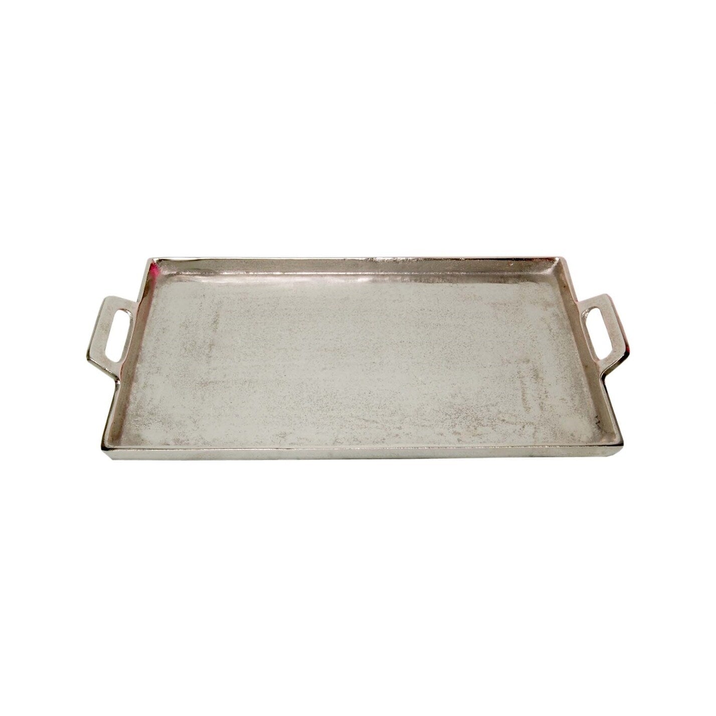 Aluminum Tray with Handles 11.5 x 20" - Raw Nickel