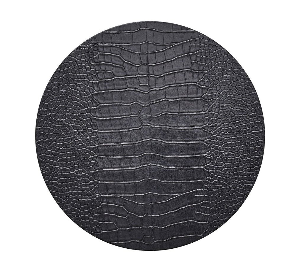 Croco Placement, Charcoal Set of 4