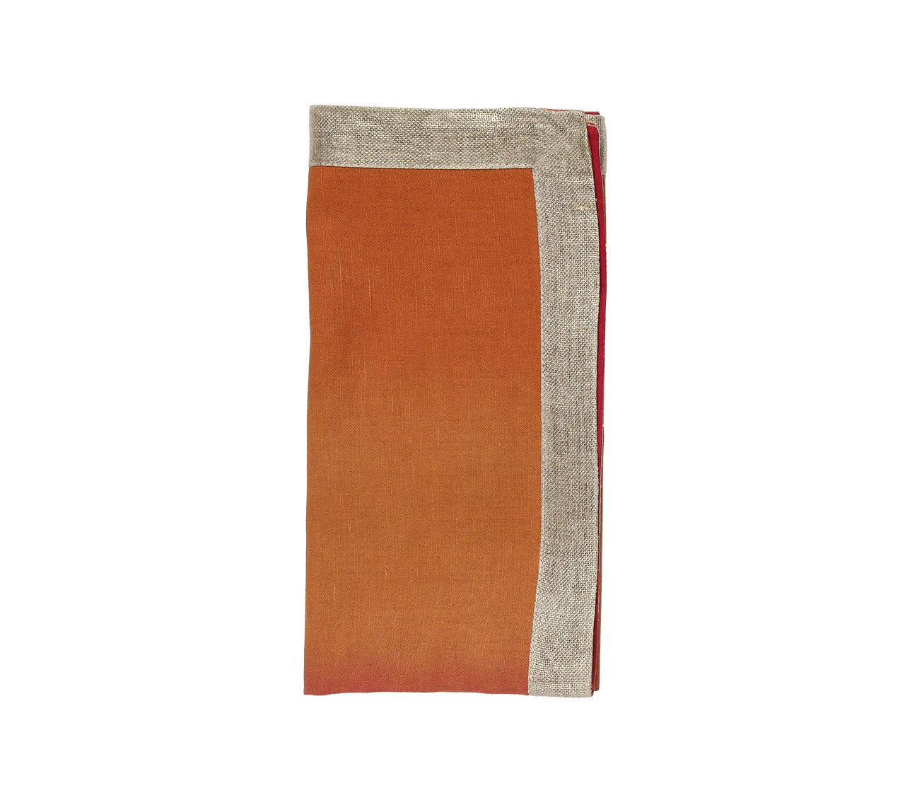 Dip Dye Cranberry/Orange Napkins, Set of 4