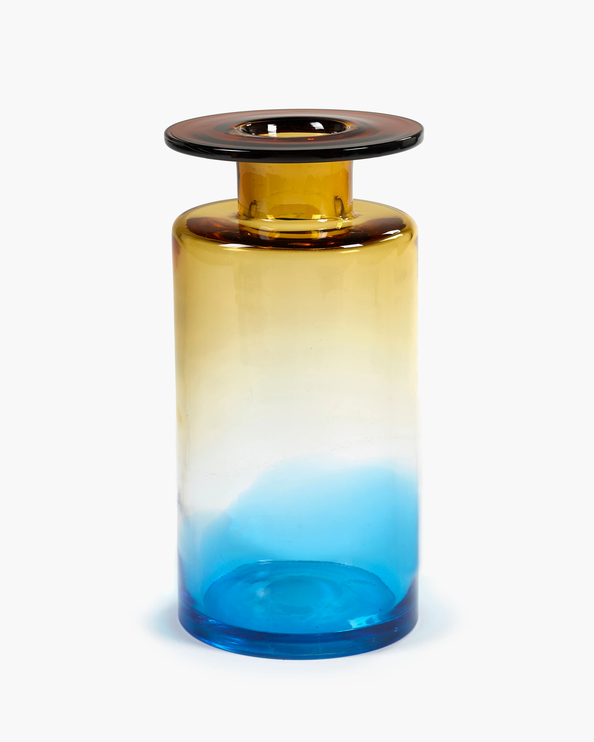 Wind & Fire Vase - Blue/Amber Medium
