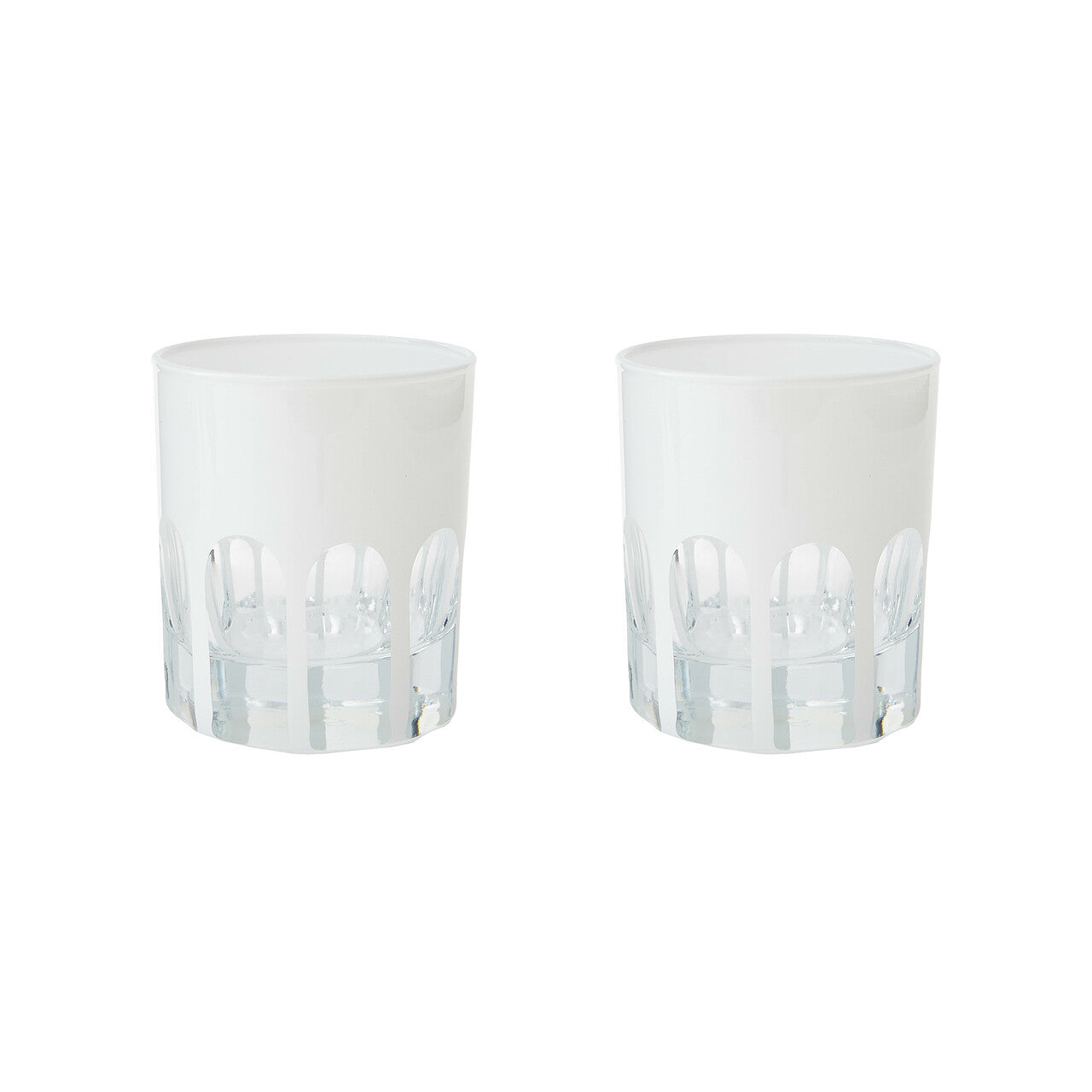 Rialto Glass Old Fashioned/Chalk, Set of 2