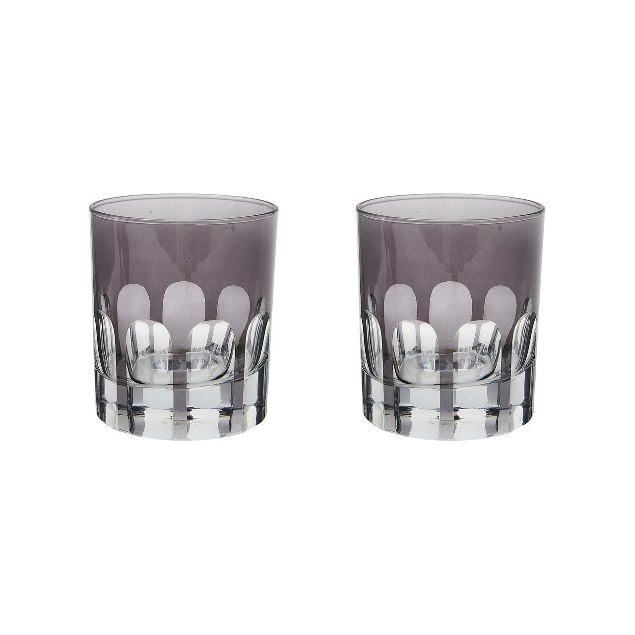 Rialto Glass Old Fashioned/Smoke, Set of 2