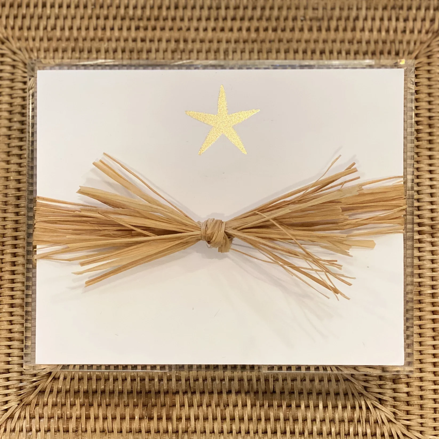 Gold Foil Starfish Letter Notepad