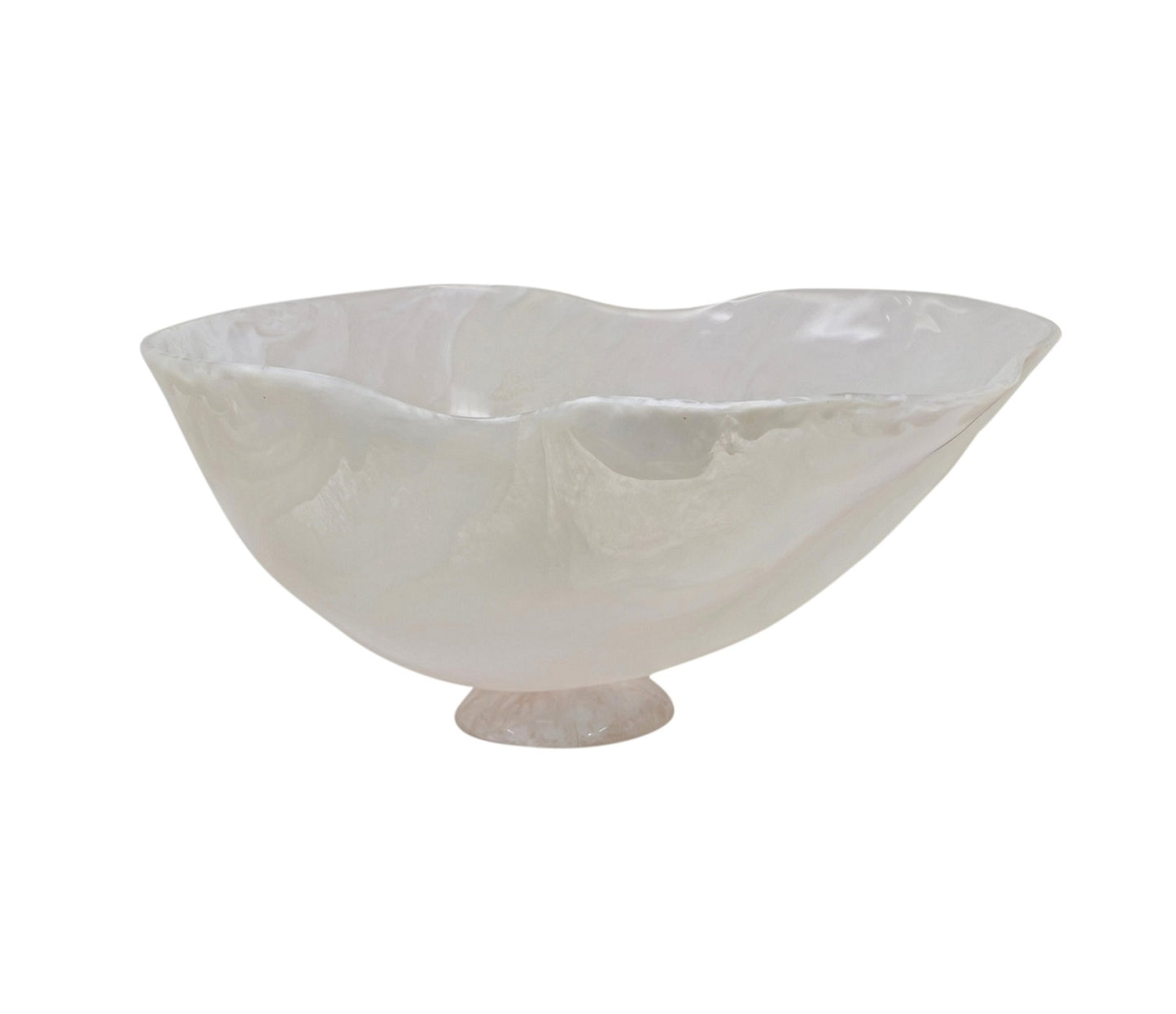 Large White Fruit Bowl Resin 21.2"