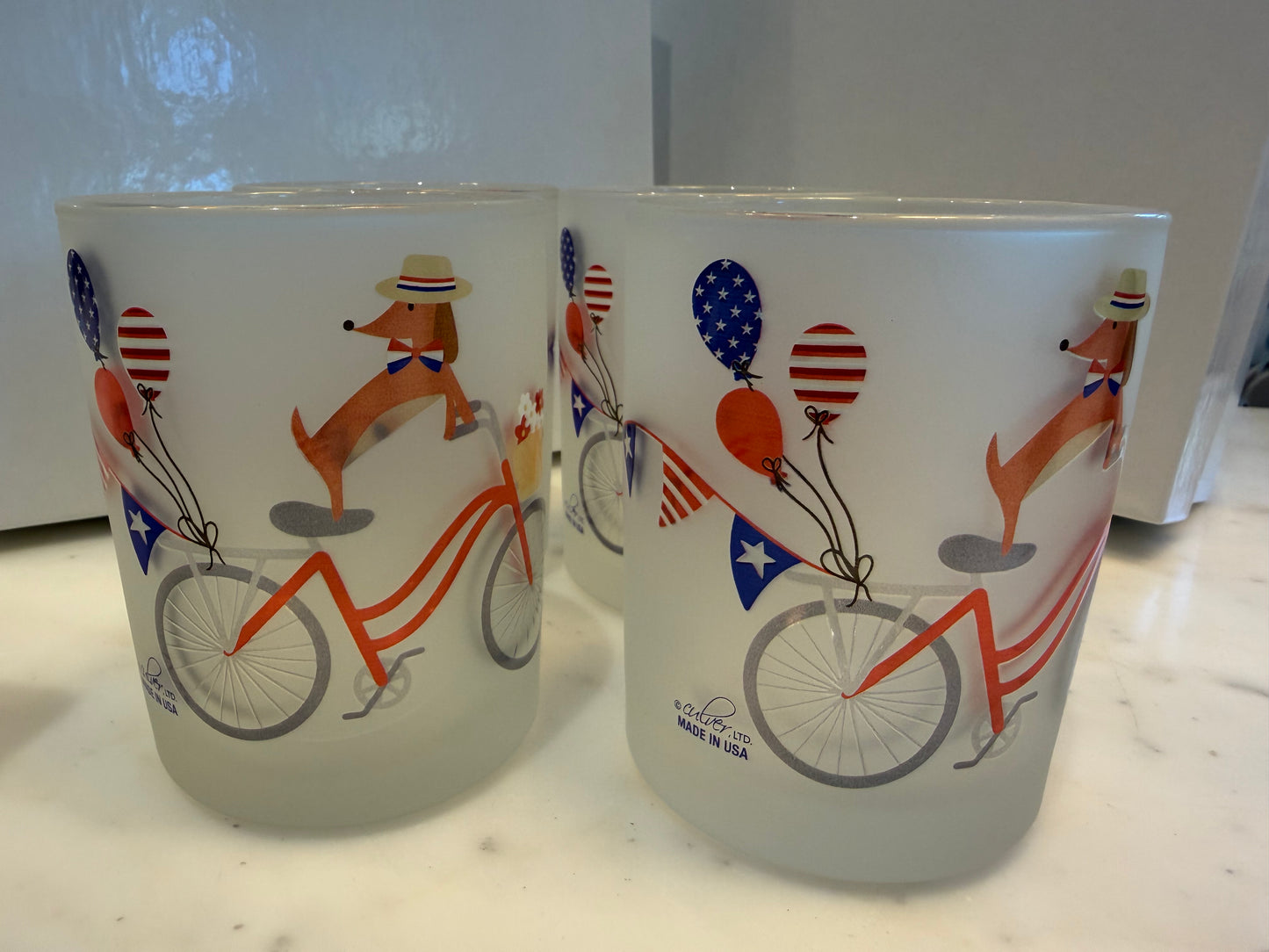 4th of July Bicycle Glasses / Set 4