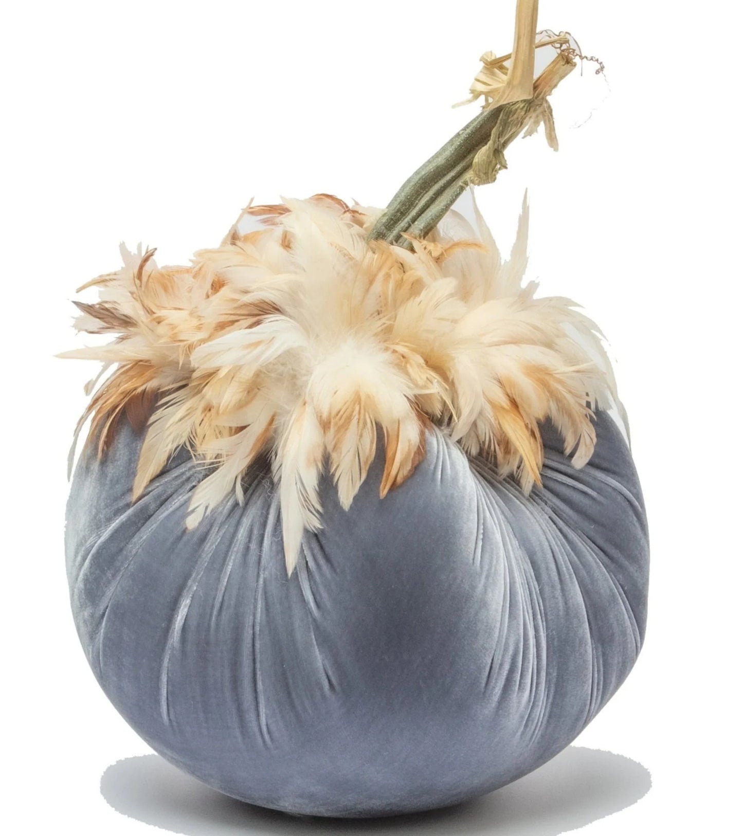 Jumbo Lake Blue Pumpkin with Feather Collar