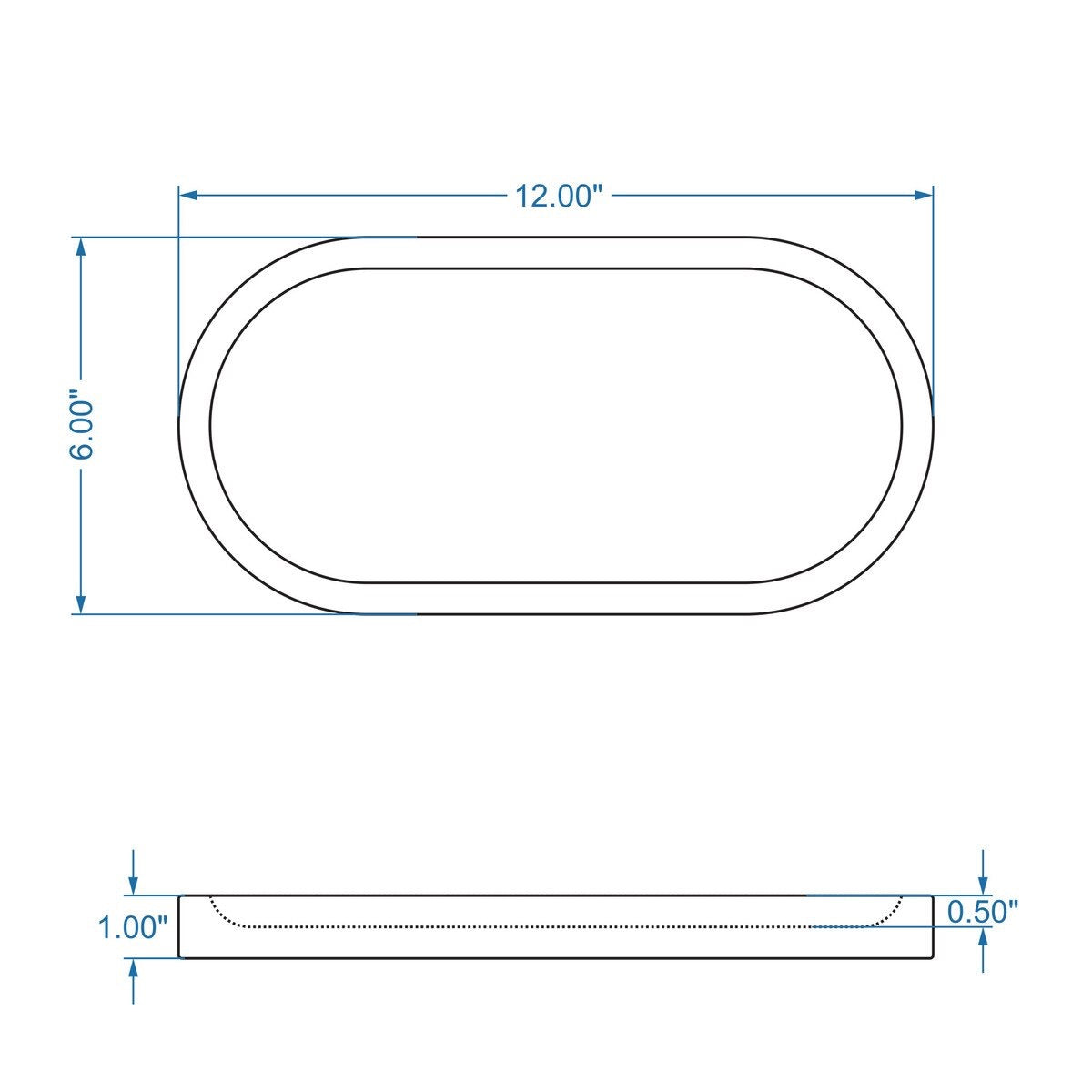 Oval White Agate Tray