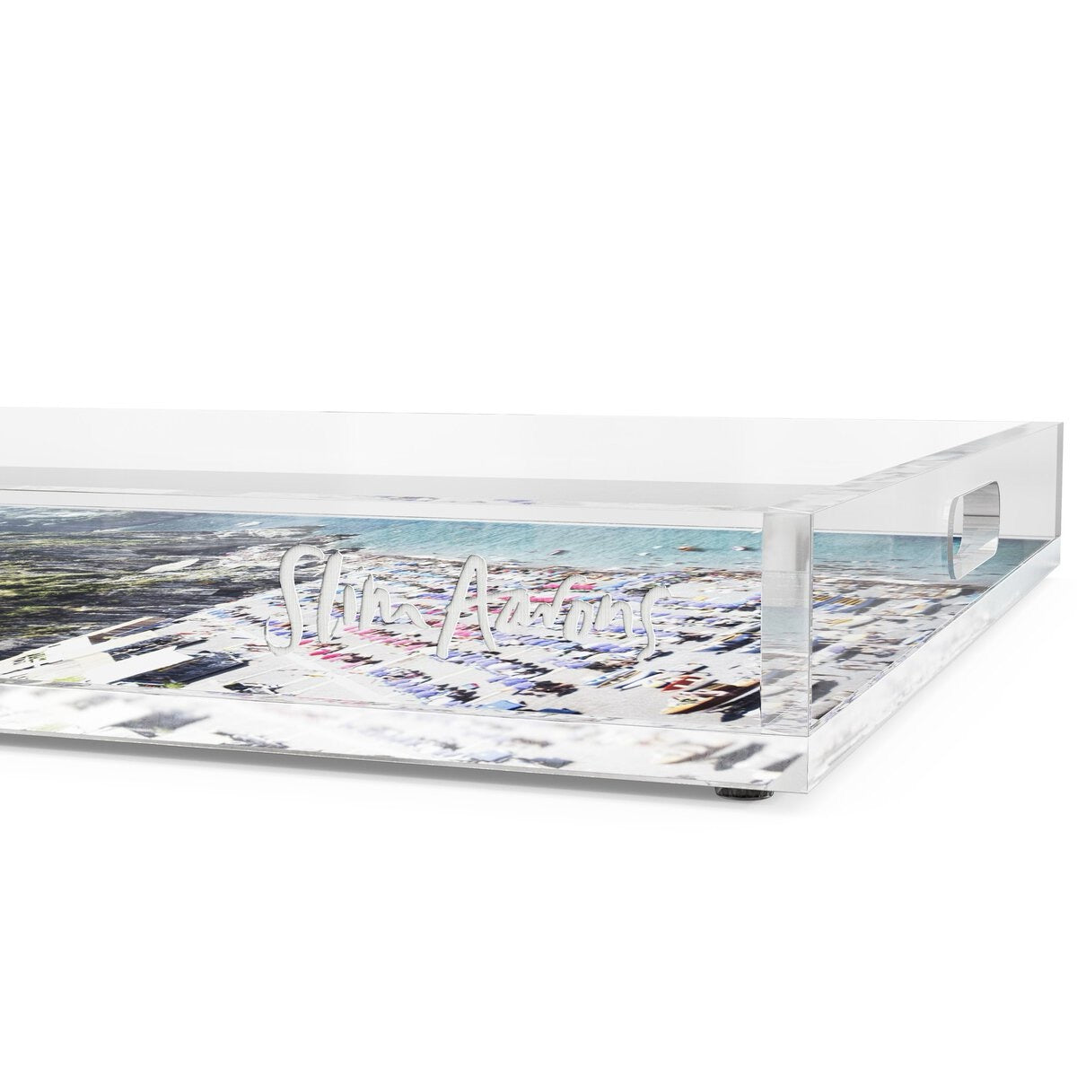 Beach In Positano Acrylic Tray