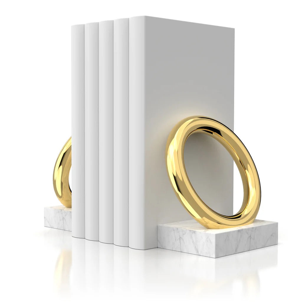Ring Bookends / Gold