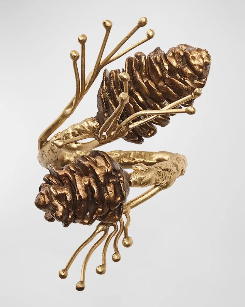 Gilded Pine Napkin Ring