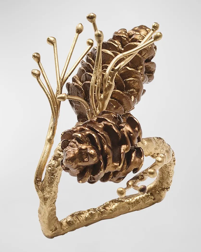 Gilded Pine Napkin Ring