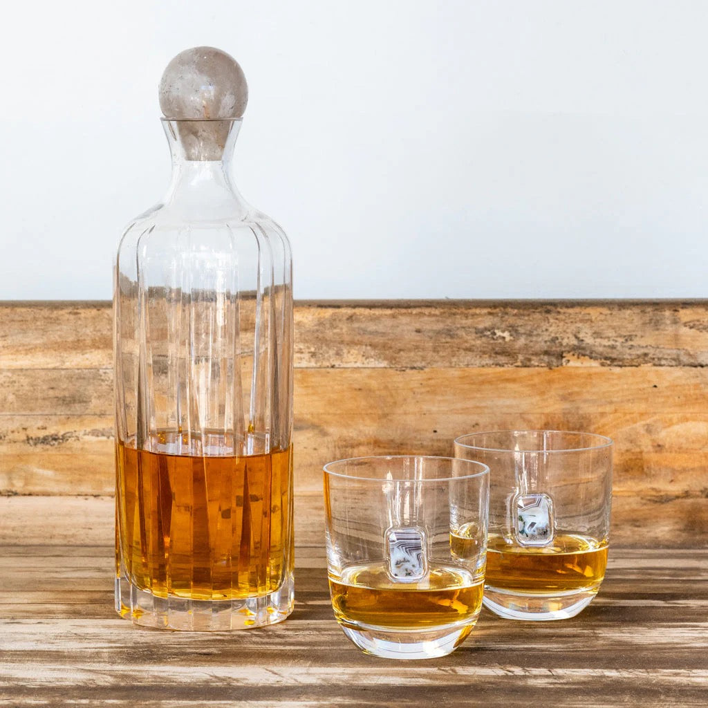 Elevo Liquor Decanter, Smoke Agate