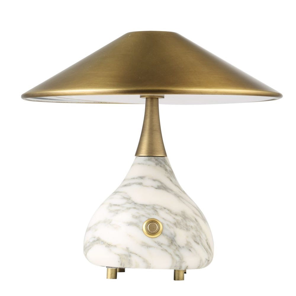 Kiss Rechargeable Mini Lamp - Arabescato Marble