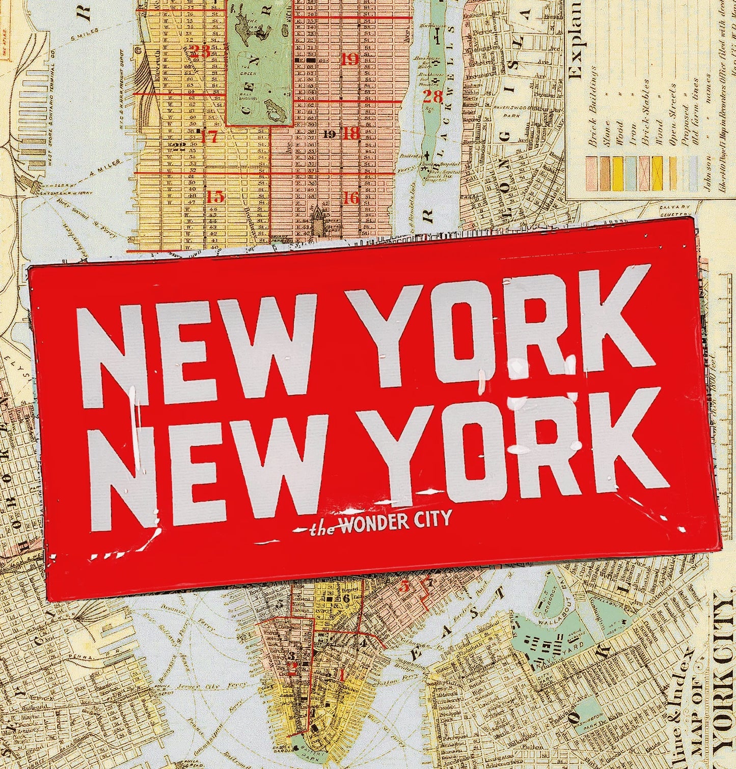 New York, New York Decoupage Glass Tray 6 x 12